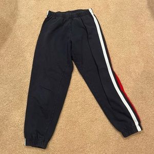 Vintage Brandy Melville Navy Jogger with Red White Stripe